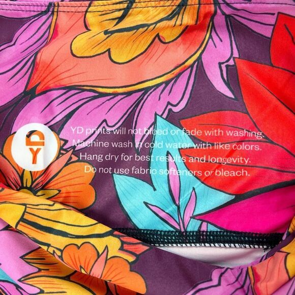 Yoga Democracy Original Bell Bottoms Indie Flow Maroon Orange Floral Size Small - Picture 10 of 10